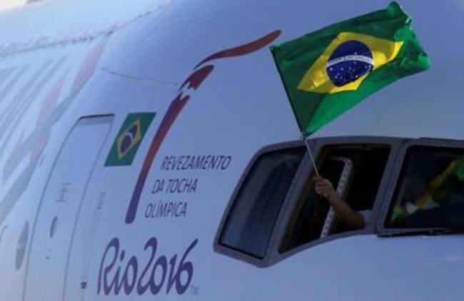 وصول الشعلة الأولمبية إلى البرازيل