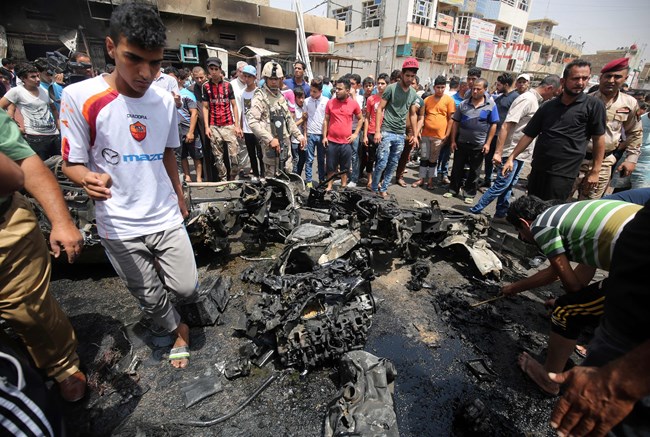64 قتيلا بانفجار مفخخة بمدينة الصدر في بغداد